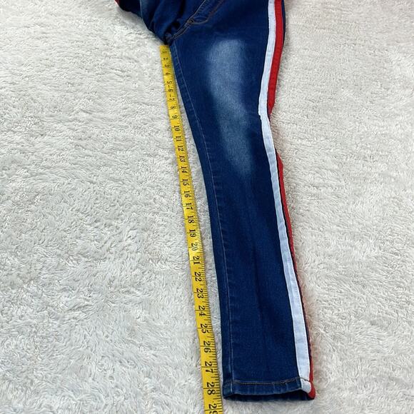 L.A. Denim Studio by Rosee racing stripe hi rise skinny jeans, size 3 - Picture 7 of 12